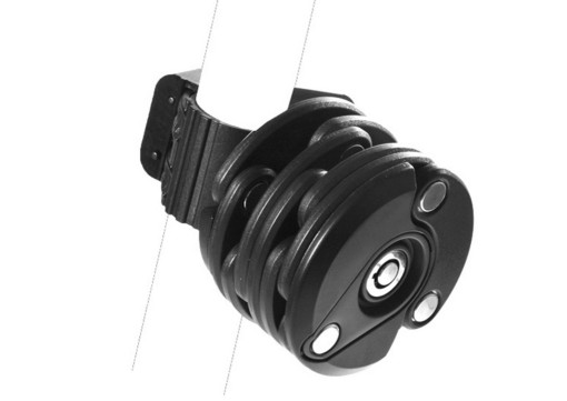 Hamburg Folding Bicycle Lock Black-Black